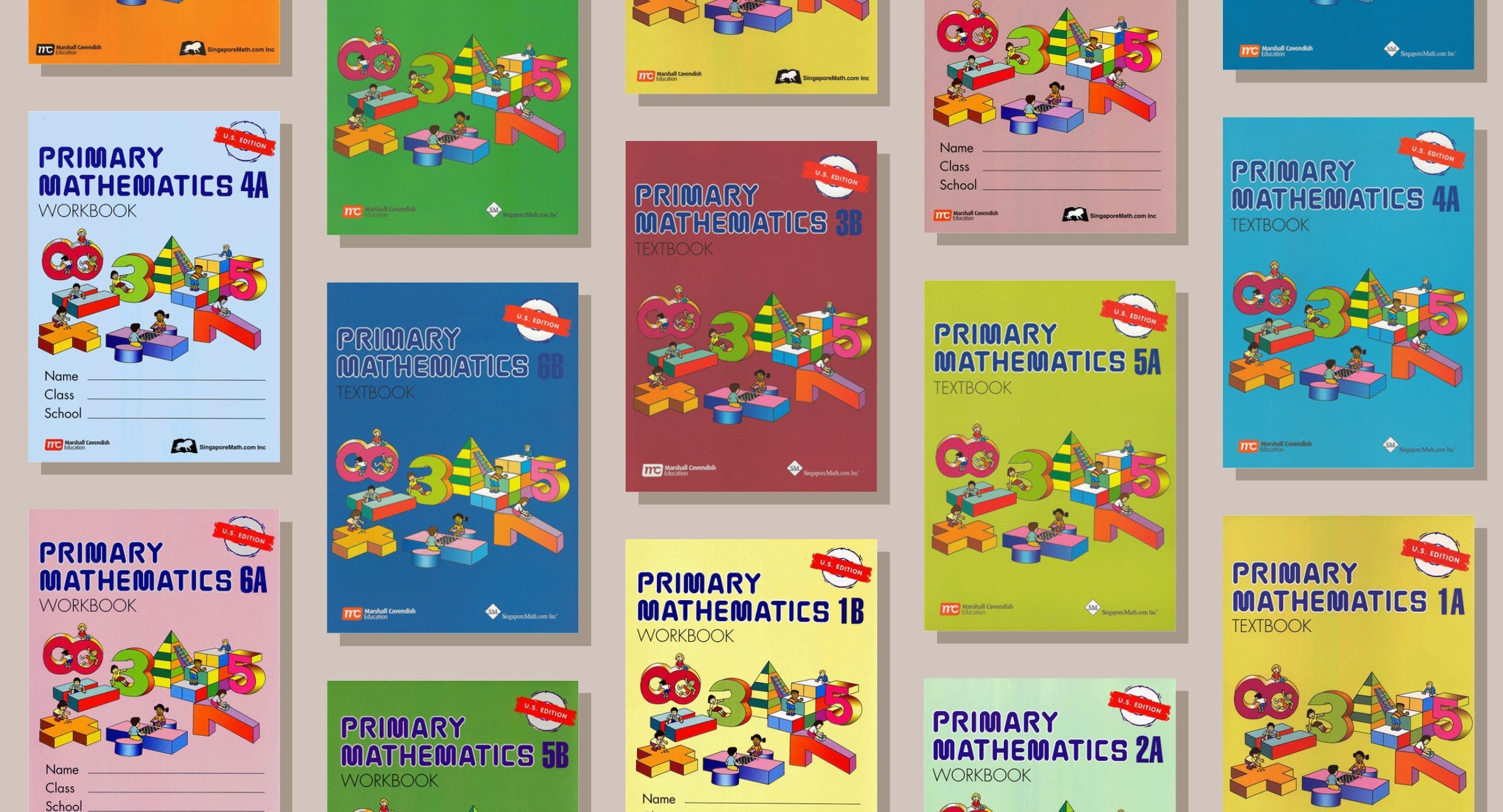 Primary Mathematics U.S. Edition - 公式 Singapore Math 2B 3A 各々3