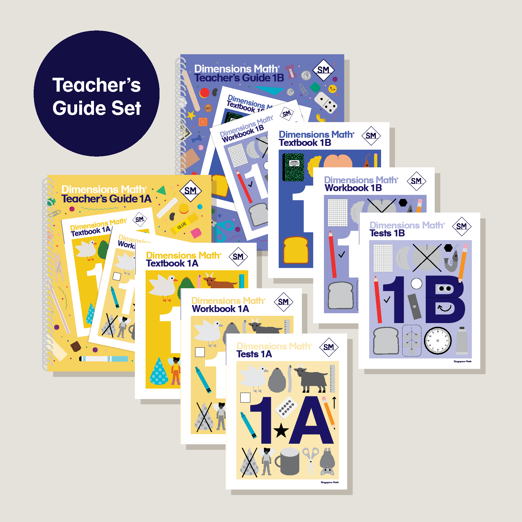 Dimensions Math Grade 1 Set with Teacher's Guides