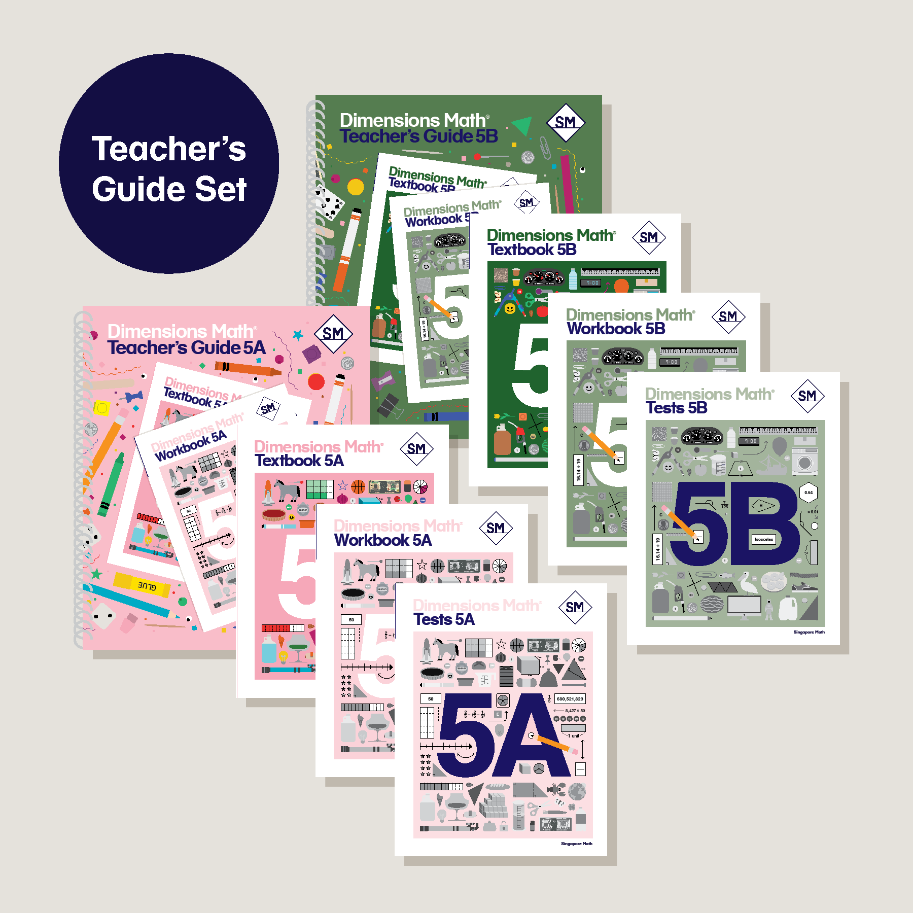 Dimensions Math Grade 5 Set with Teacher's Guides