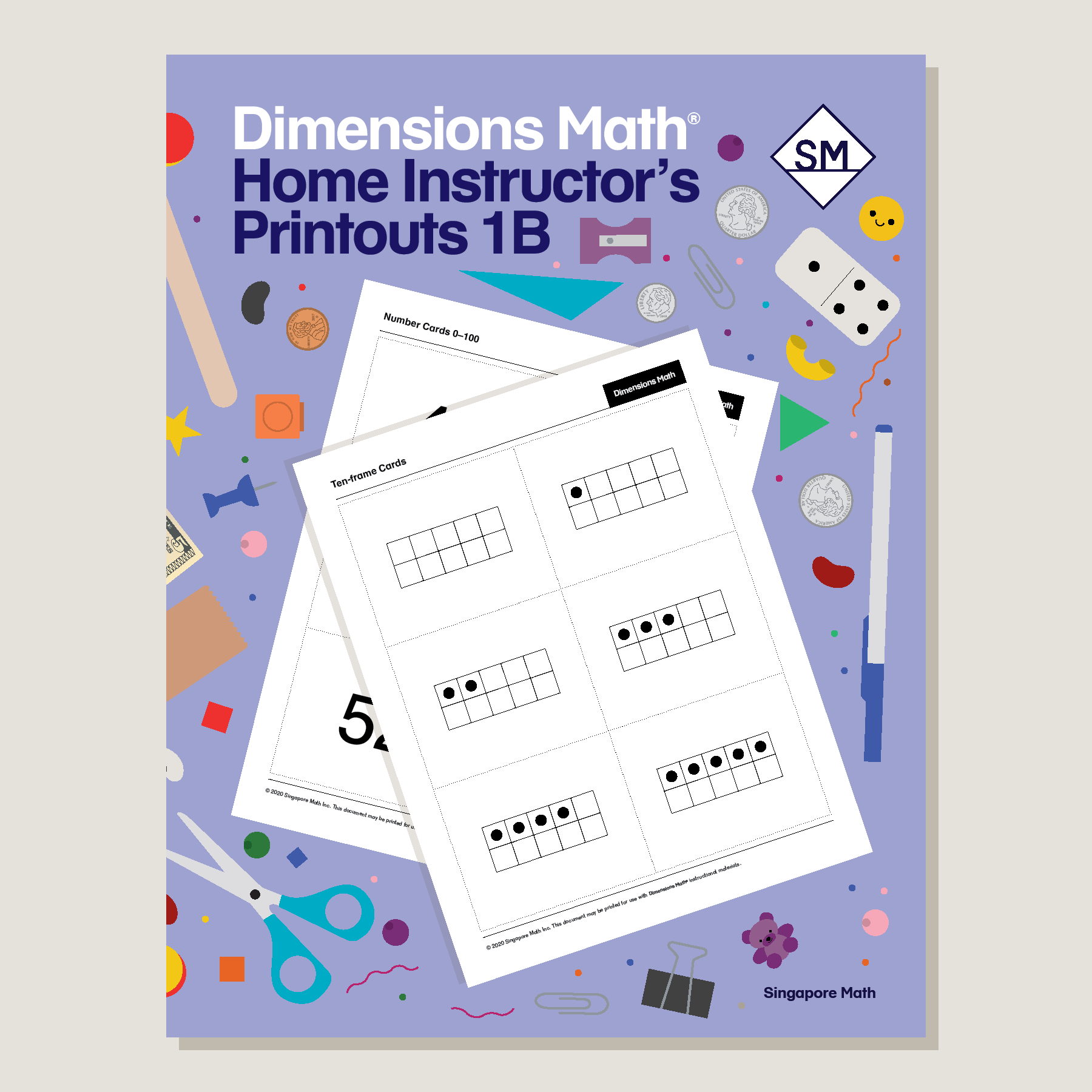 Dimensions Math Home Instructor's Printouts 1B
