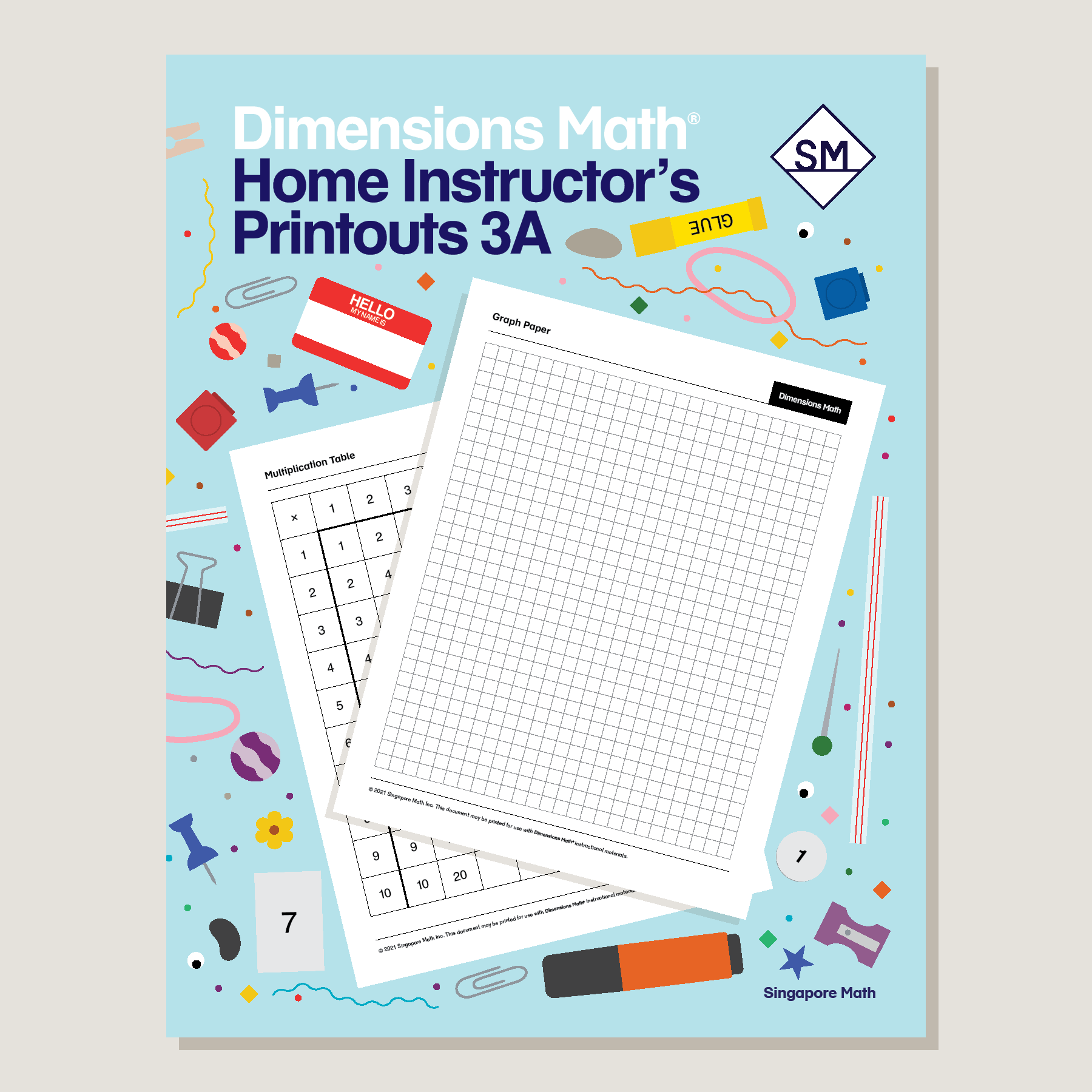 Dimensions Math Home Instructor's Printouts 3A