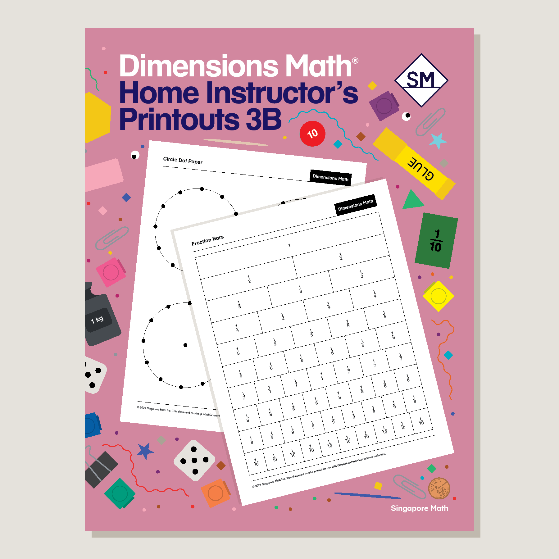 Dimensions Math Home Instructor's Printouts 3B