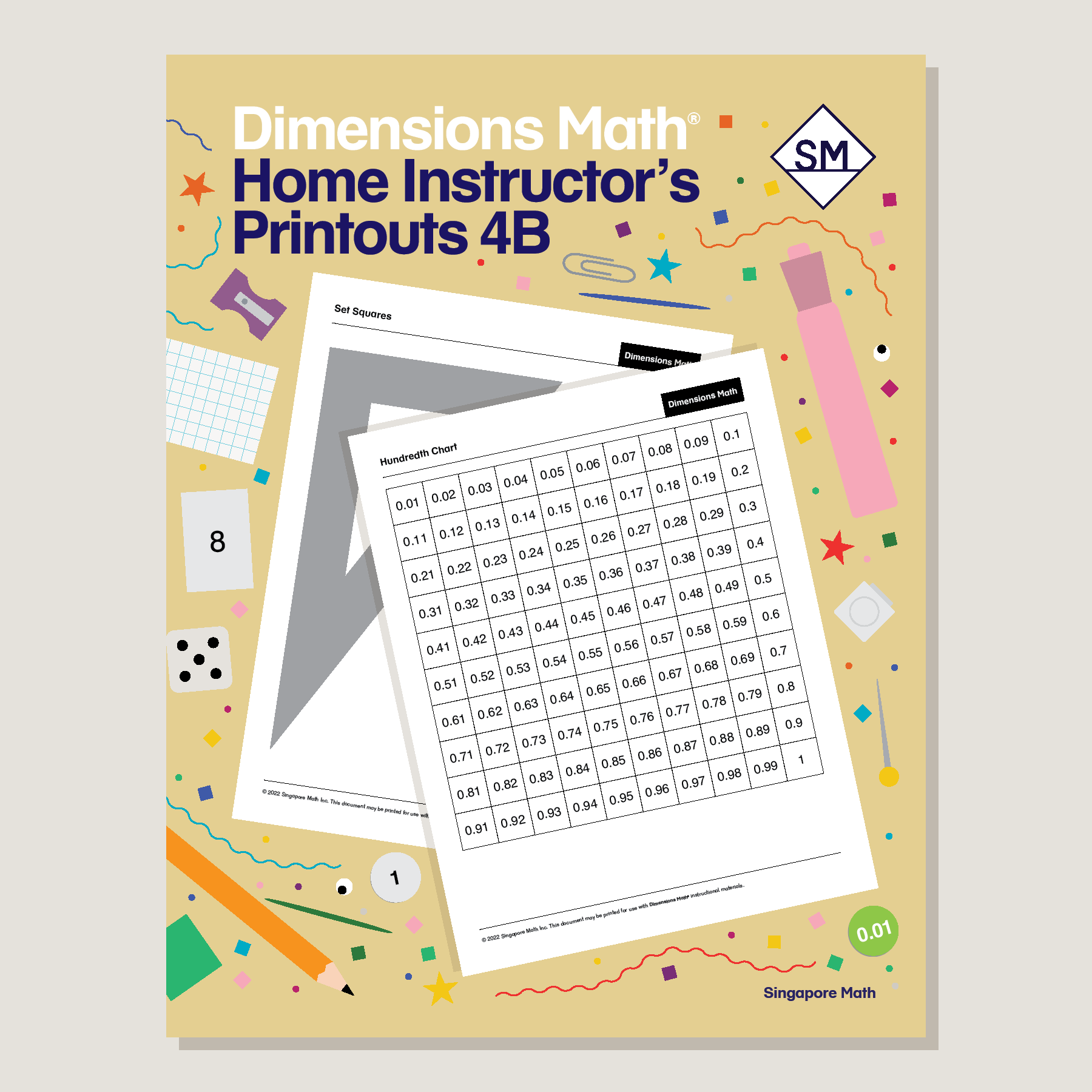 Dimensions Math Home Instructor's Printouts 4B