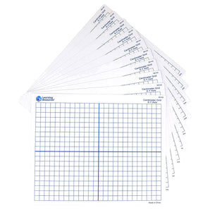 Double-Sided X-Y Axis Dry-Erase Mats (Set of 10)