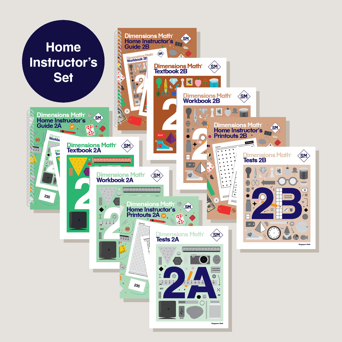 Dimensions Math Grade 2 Set with Home Instructor's Guides – Singapore ...