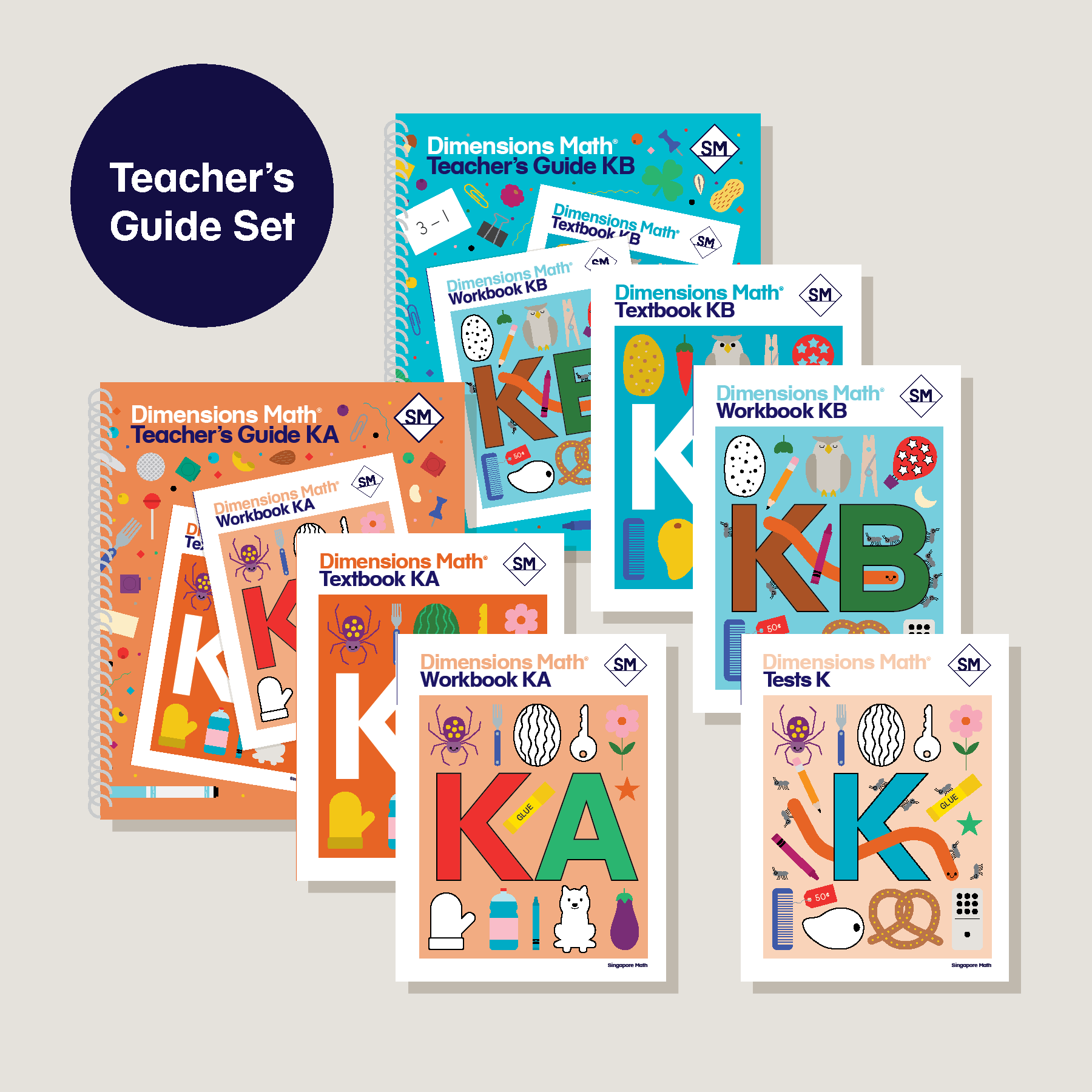 Tpt Math K Dimensions Math Grade K Set with Teacher's Guides