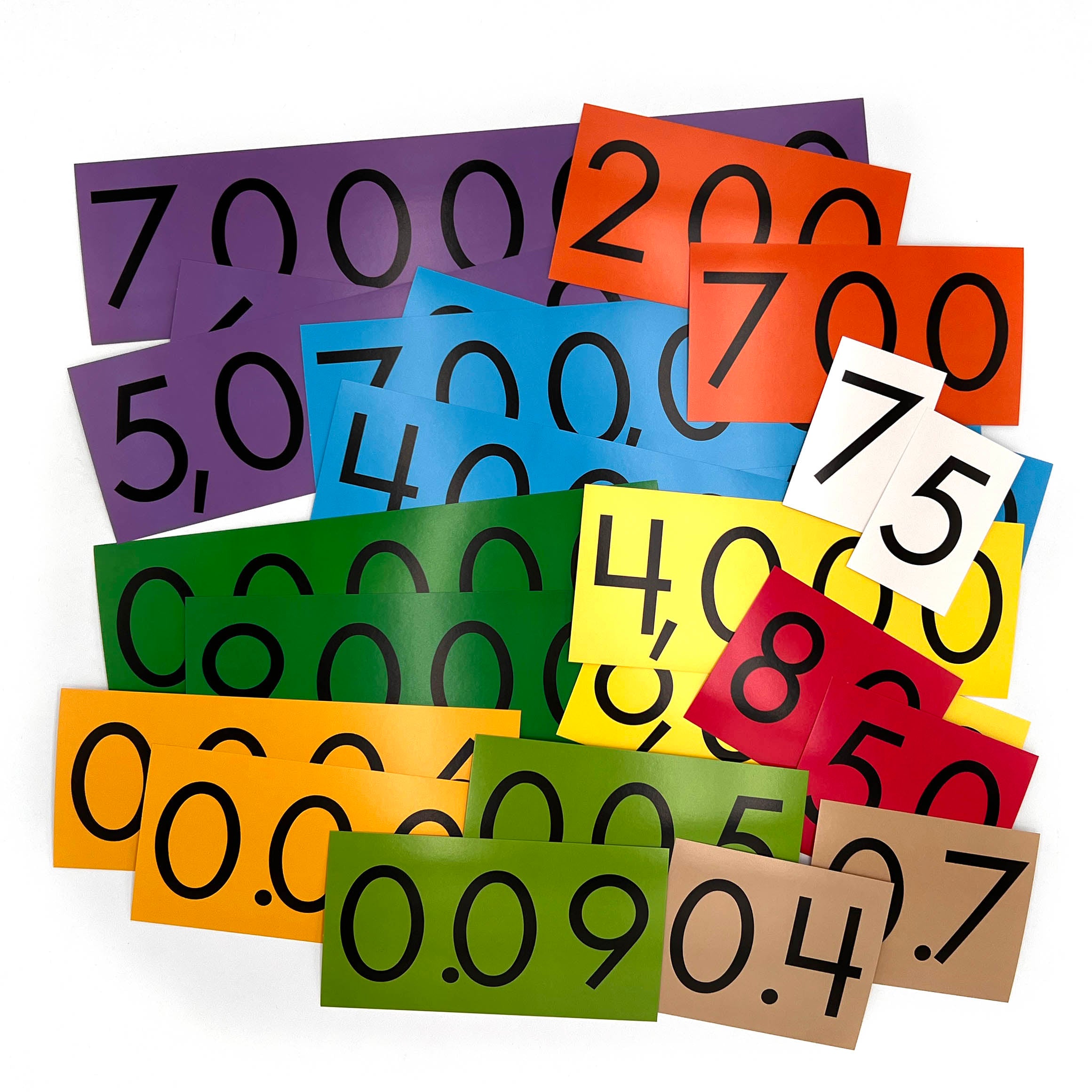 10-Value Decimal to Whole Numbers Place Value Cards