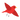 Red bird flying 