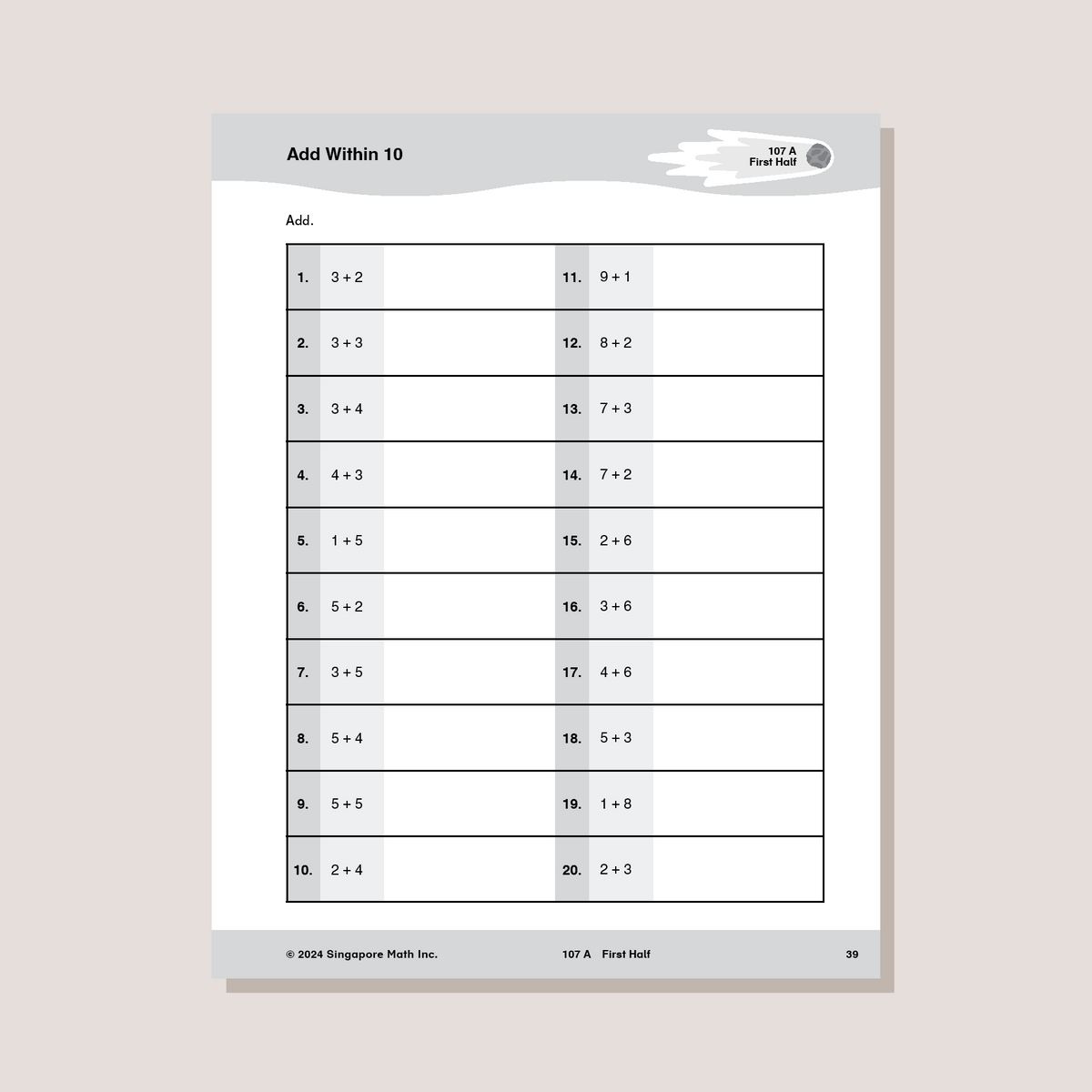 Singapore Math¨ Sprints 1 – Singapore Math Inc.