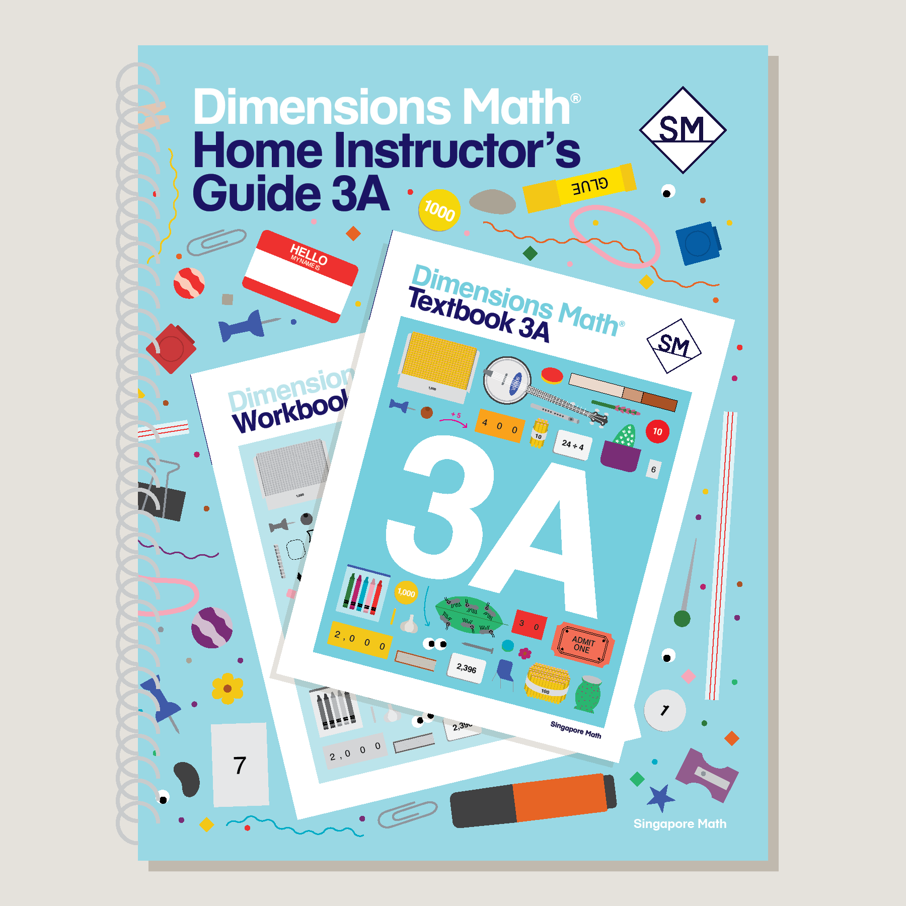 Dimensions Math Grade 3 Set with Home Instructor's Guides