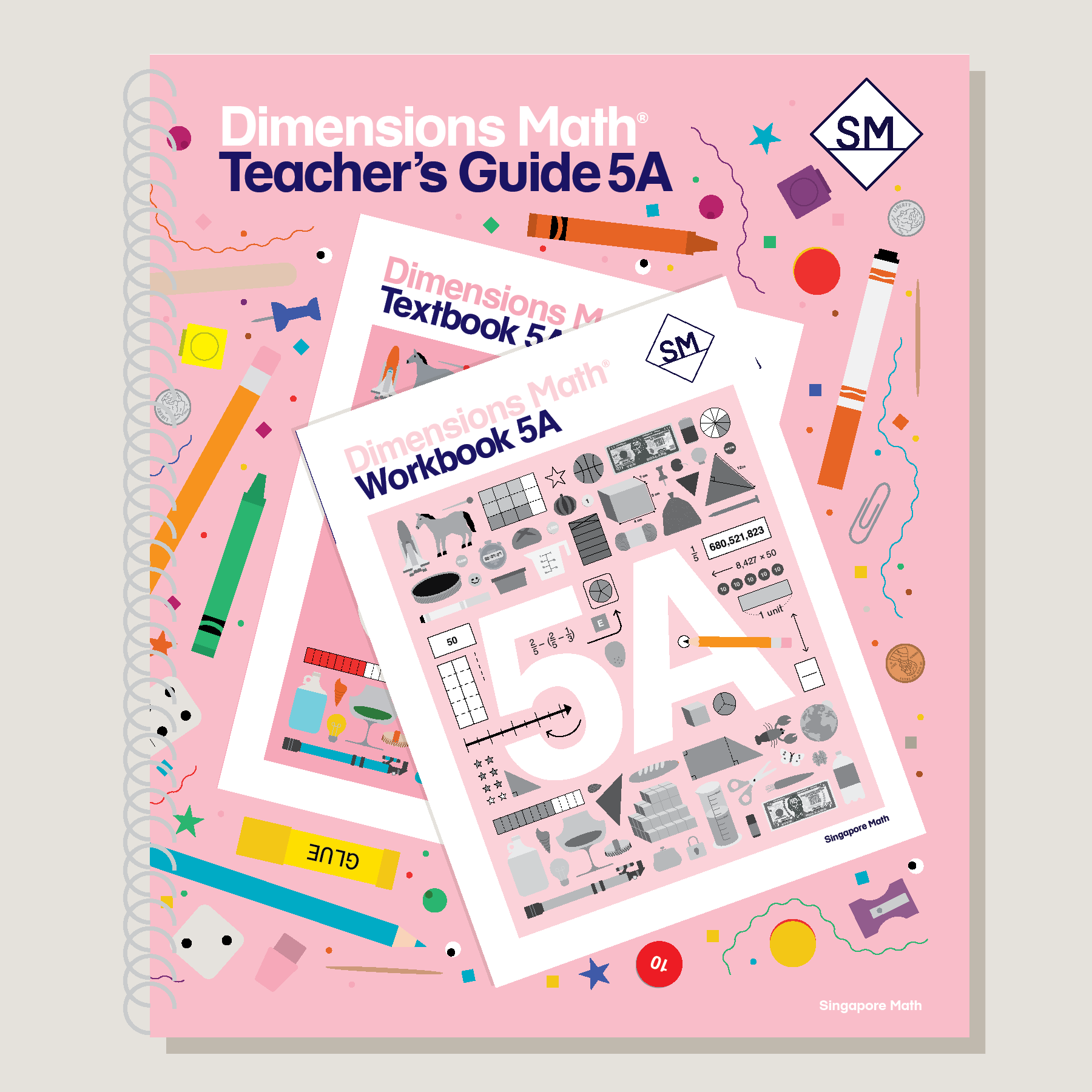 Dimensions Math Chart Dimensions Math Grade 5 Set with Teacher's Guides