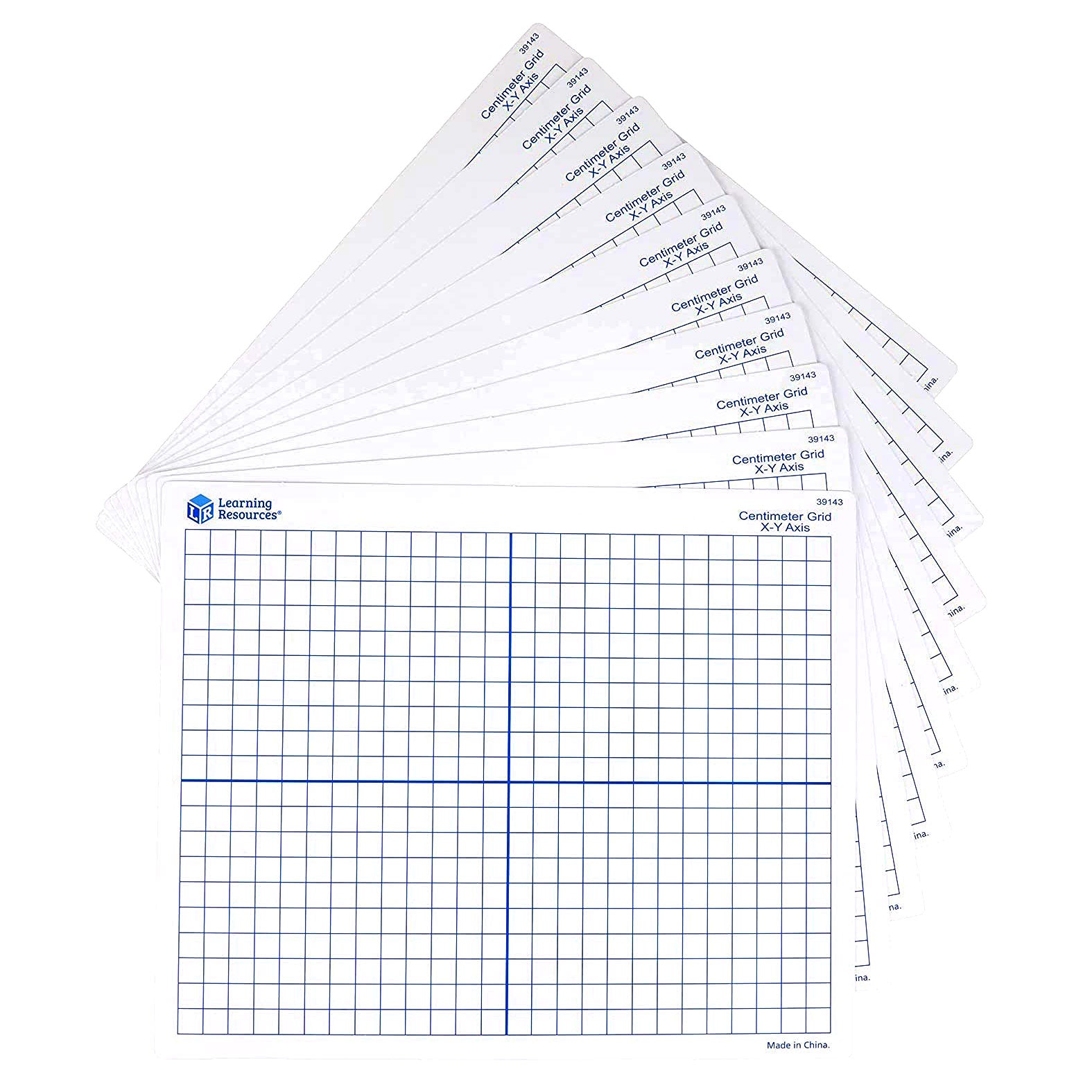 Double-Sided X-Y Axis Dry-Erase Mats (Set of 10)