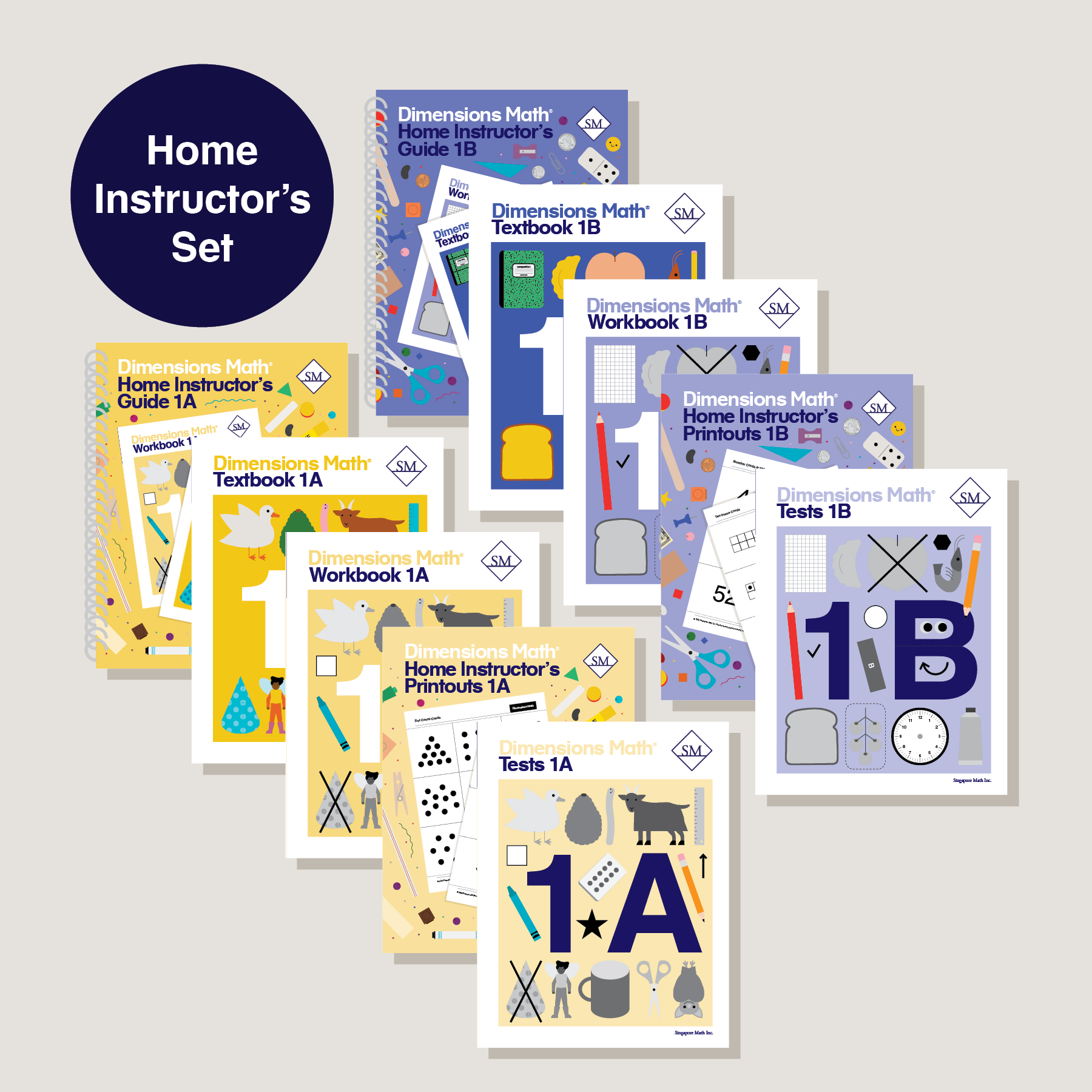 Dimensions Math Kits Dimensions Math Grade 1 Set with Home Instructor's Guides – Singapore ...