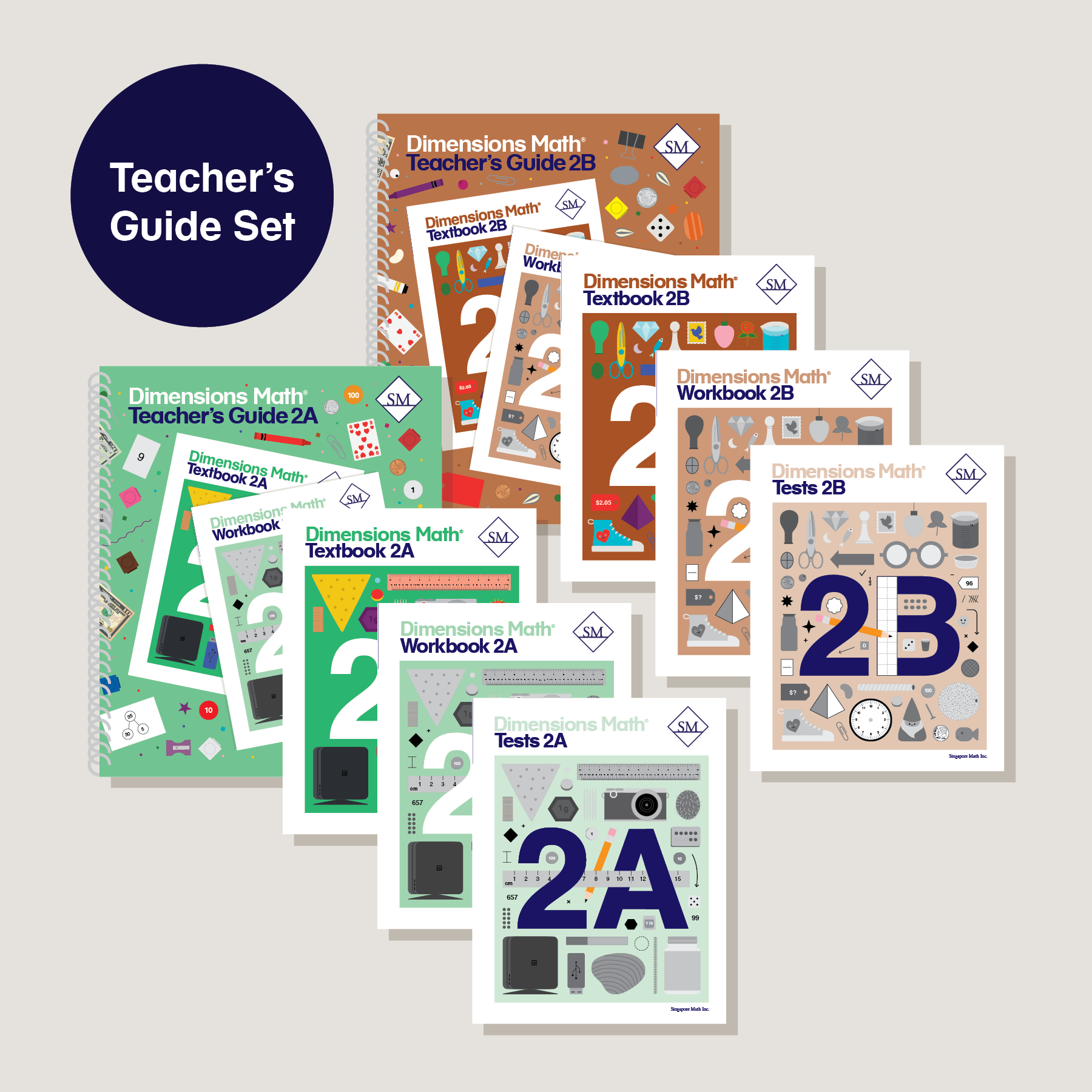 Oracle Bj's Math Guide Dimensions Math Grade 2 Set with Teacher's Guides – Singapore Math Inc.
