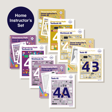 Dimensions Math Grade 4 Set with Home Instructor's Guides
