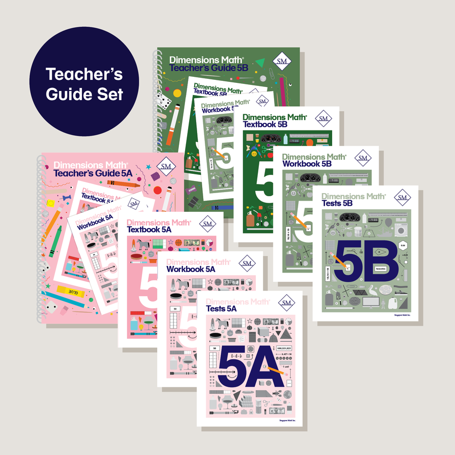 Dimensions Math Grade 5 Set with Teacher's Guides