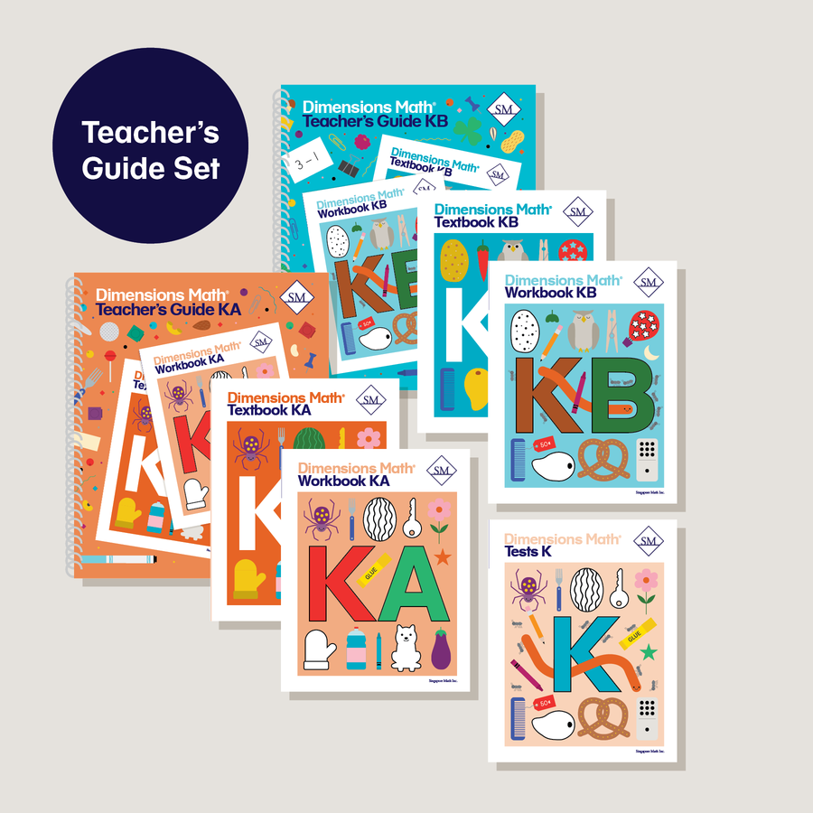 Dimensions Math Grade K Set with Teacher's Guides