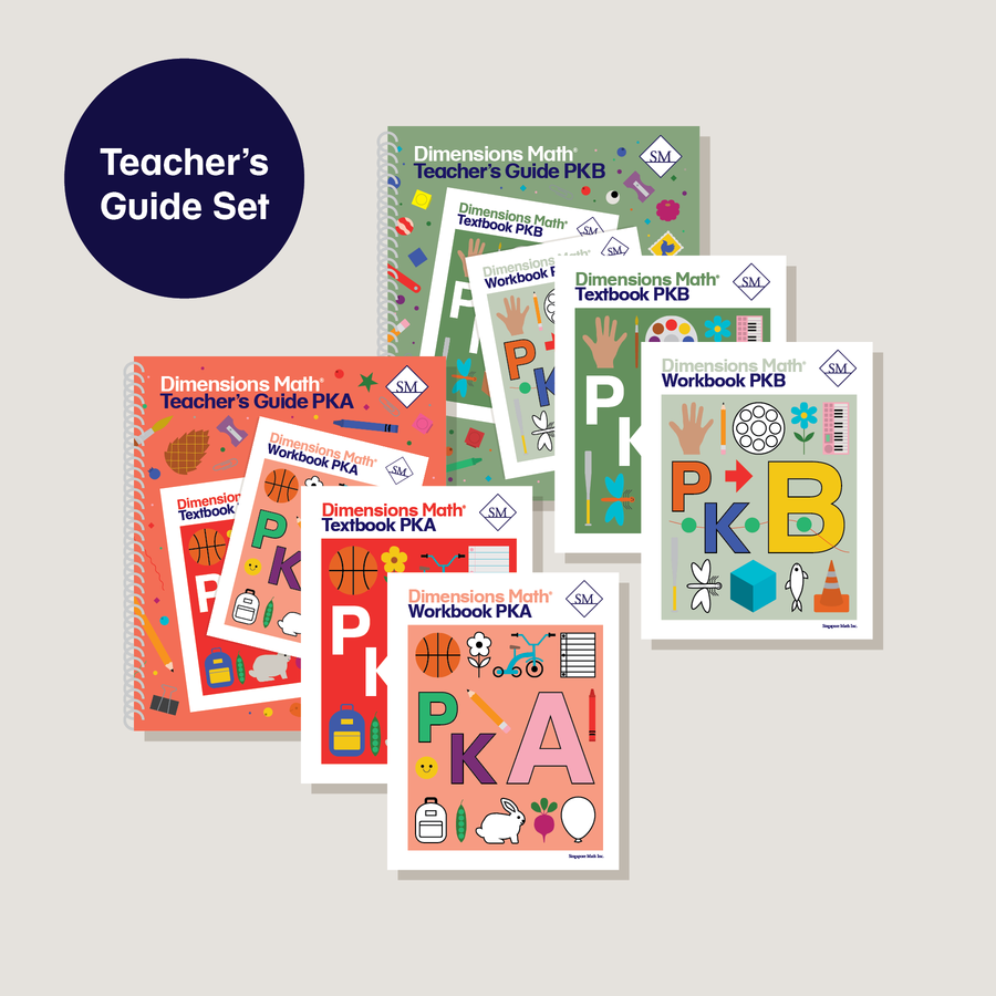 Dimensions Math Grade PK Set with Teacher's Guides