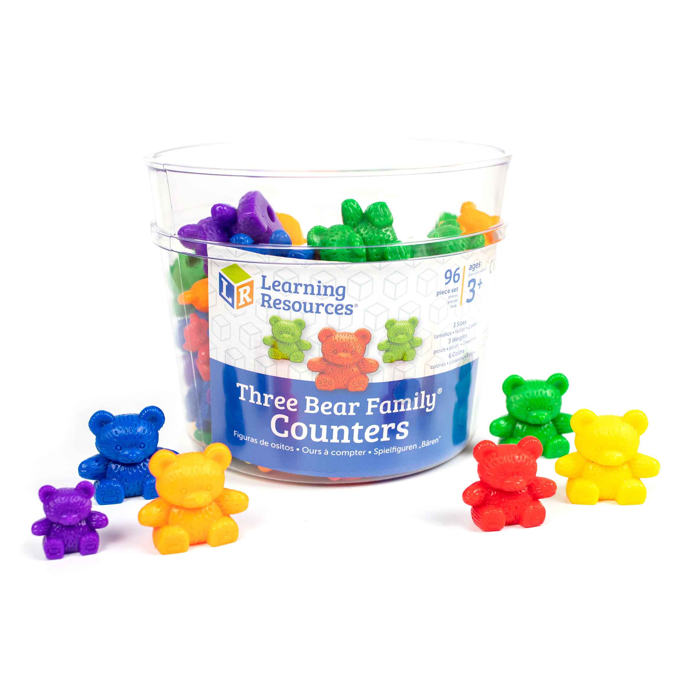 Three Bear Family Rainbow Counters