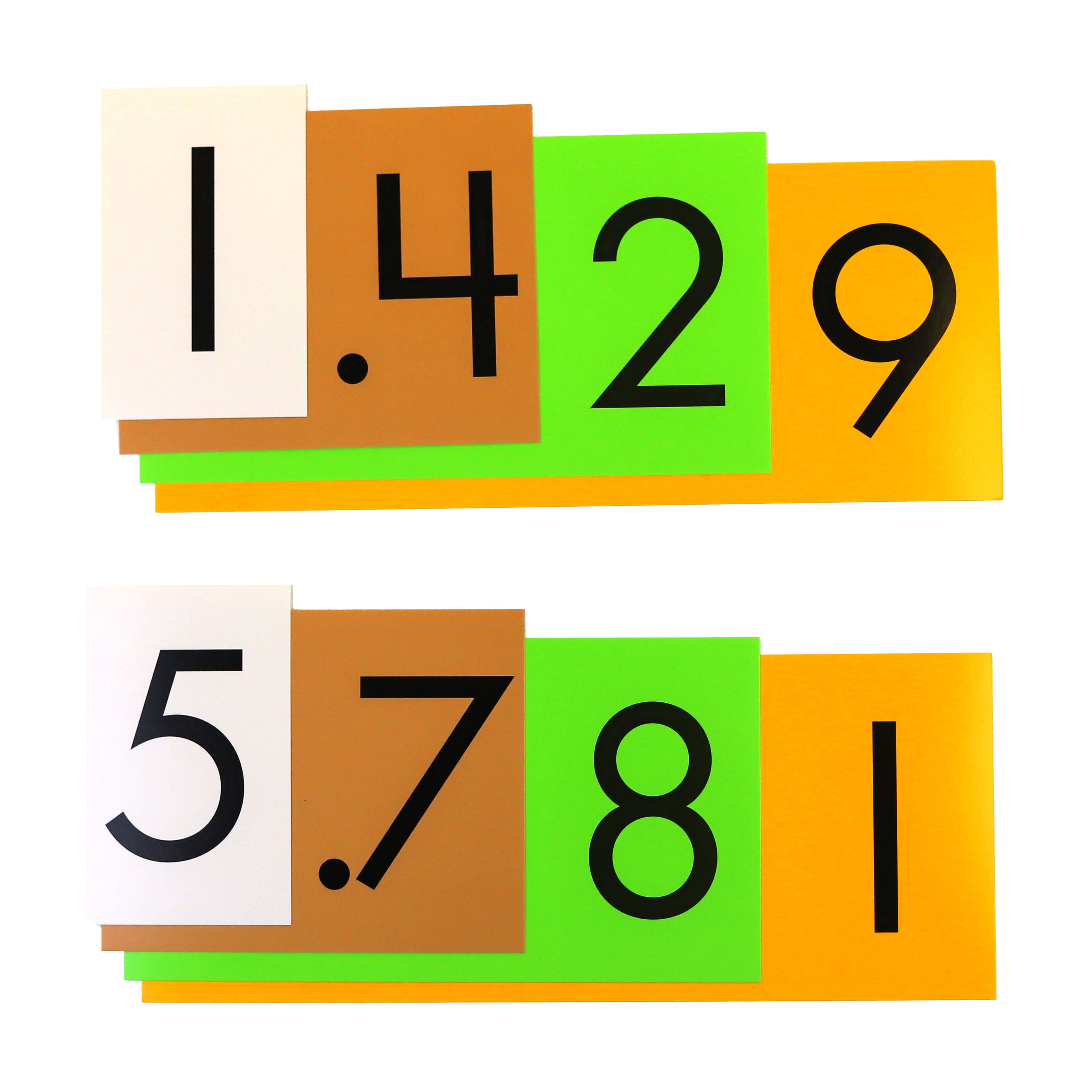 4-Value Decimal Place Value Cards - POOS