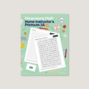 Dimensions Math Home Instructor's Printouts 2A - Blemished