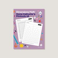 Dimensions Math Home Instructor's Printouts 4A