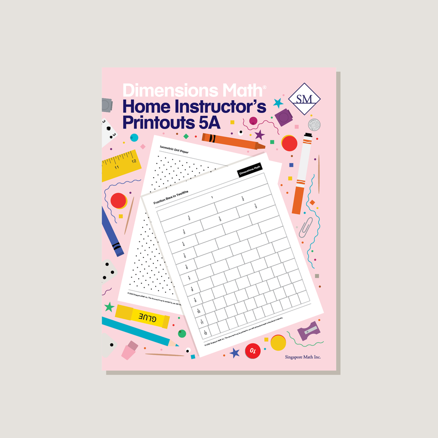 Dimensions Math Home Instructor's Printouts 5A