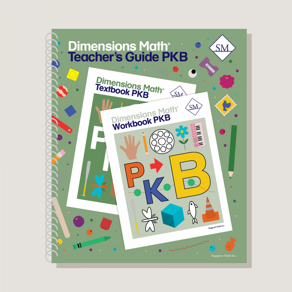 Dimensions Math Kits Dimensions Math Grade PK Set with Teacher's Guides – Singapore Math Inc.