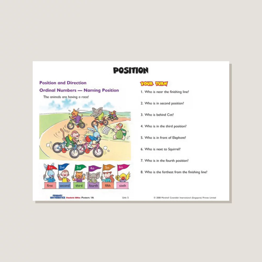 Primary Mathematics Standards Edition Posters Grade 1 - Blemished ...