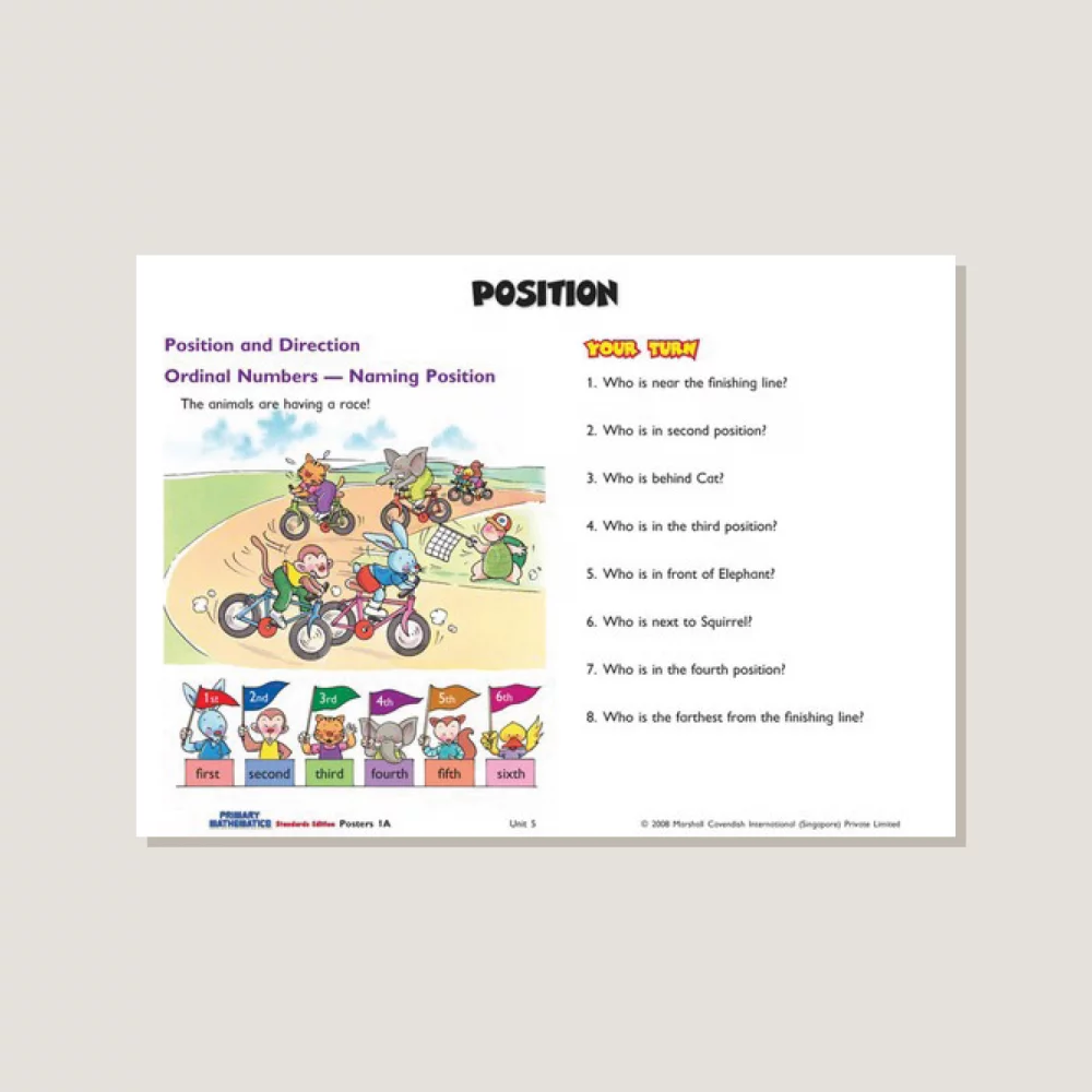 Primary Mathematics Standards Edition Posters Grade 1 - Blemished