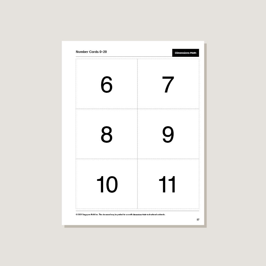 Dimensions Math Home Instructor's Printouts 1A