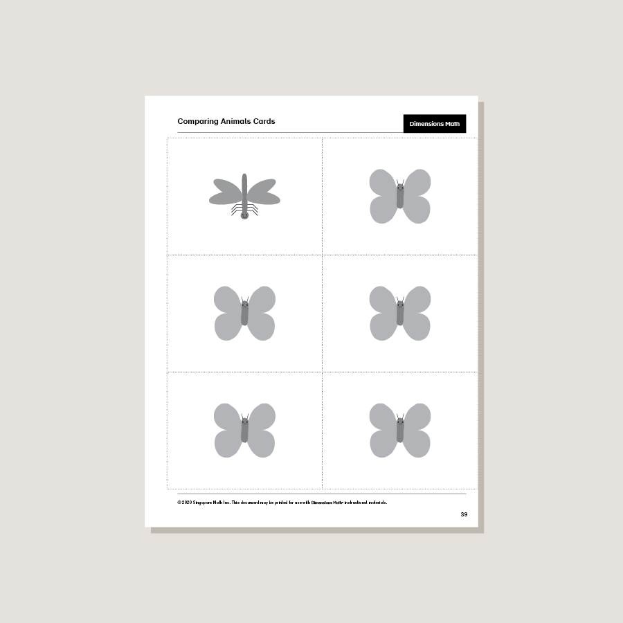 Dimensions Math Home Instructor's Printouts 1B