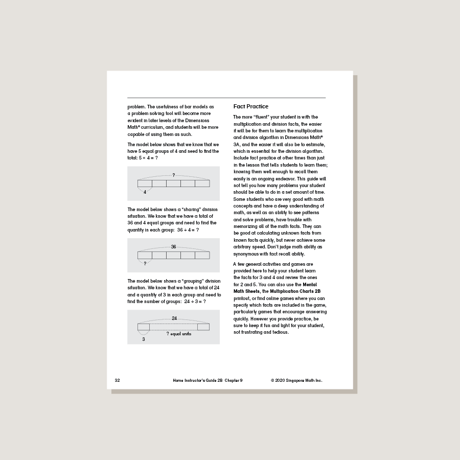 Dimensions Math 2 Dimensions Math Home Instructor's Guide 2A