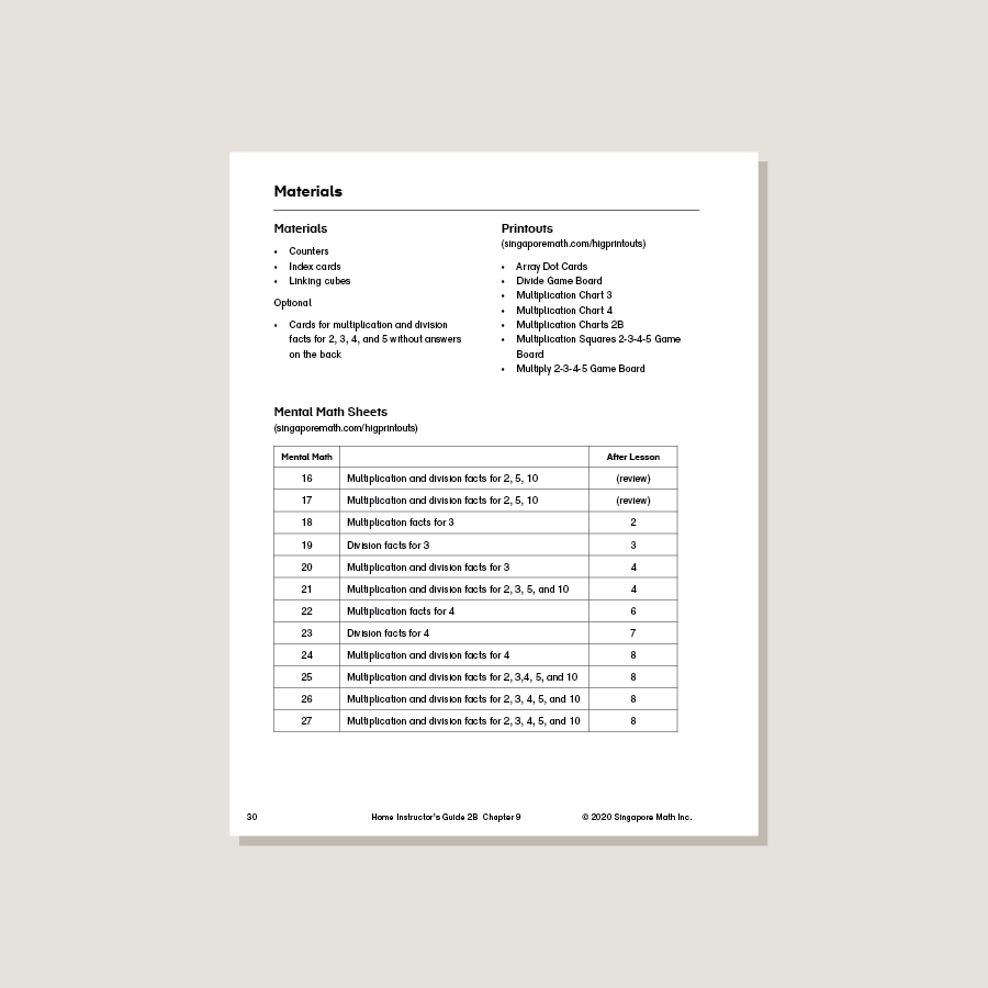 Dimensions Math Home Instructor's Guide 2B