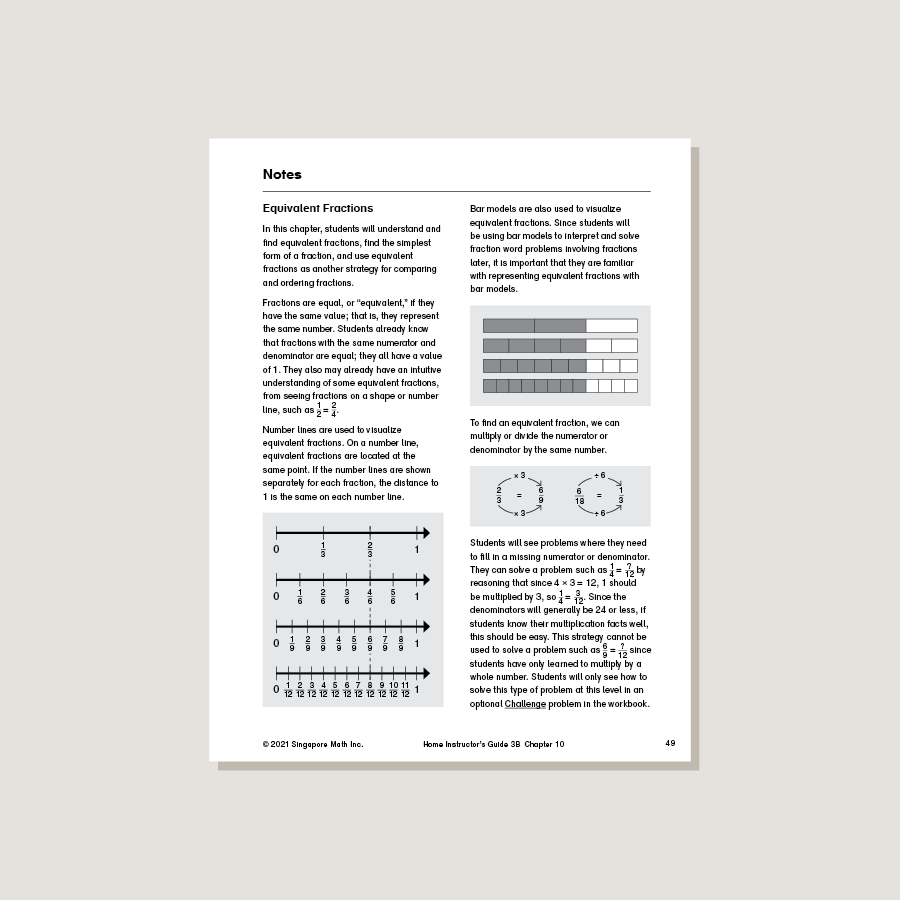 Dimensions Math Home Instructor's Guide 3B