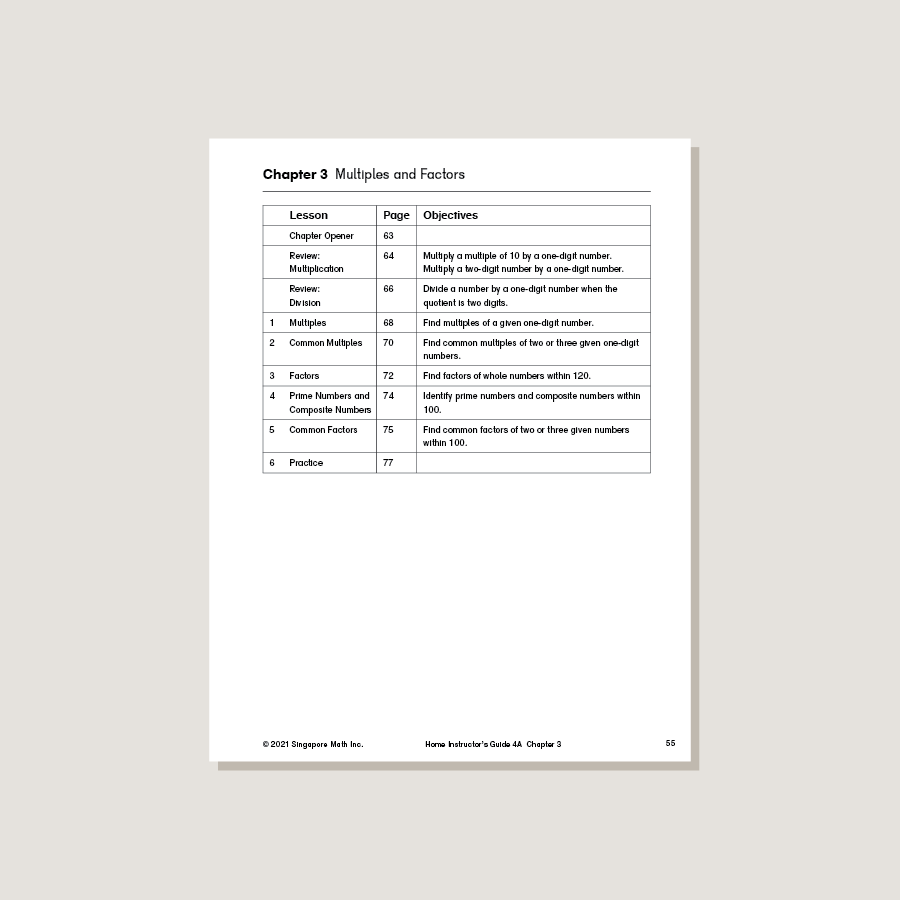 Dimensions Math Home Instructor's Guide 4A