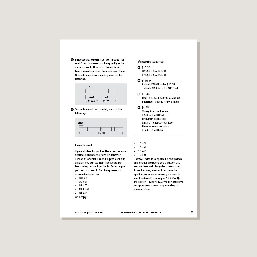 Dimensions Math Answer Key Pdf Dimensions Math Home Instructor's Guide 4B