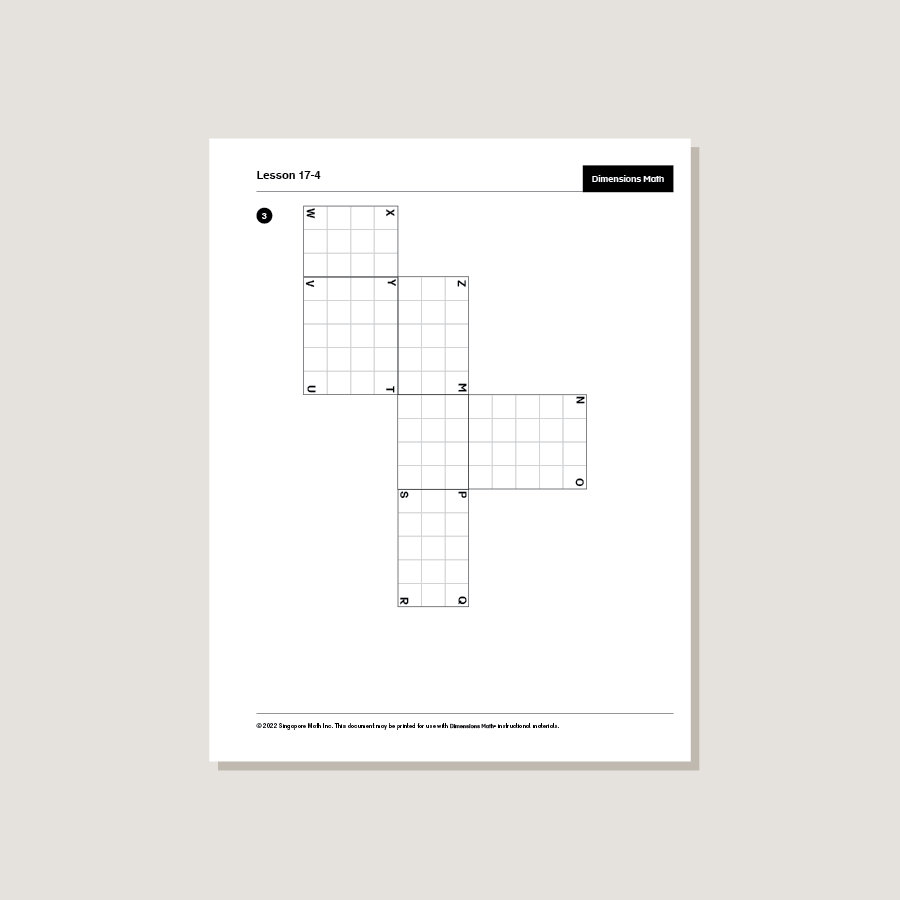 Matho Hom Dimensions Math Home Instructor's Printouts 4B