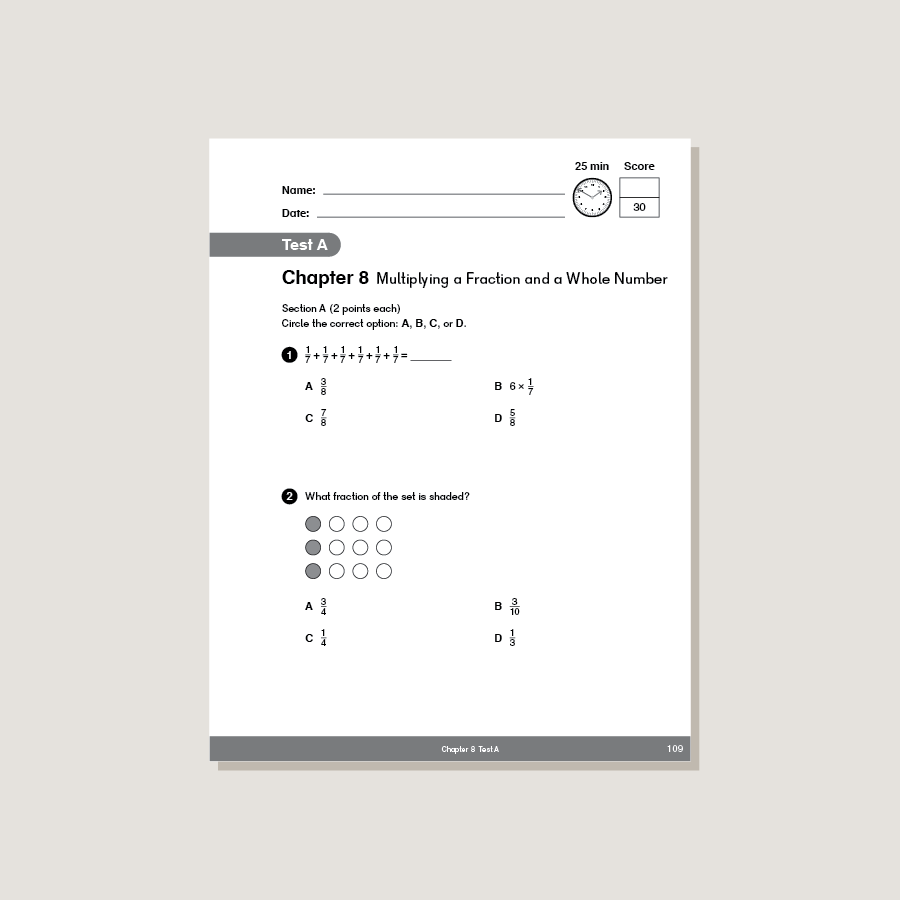 Dimensions Math Tests 4A