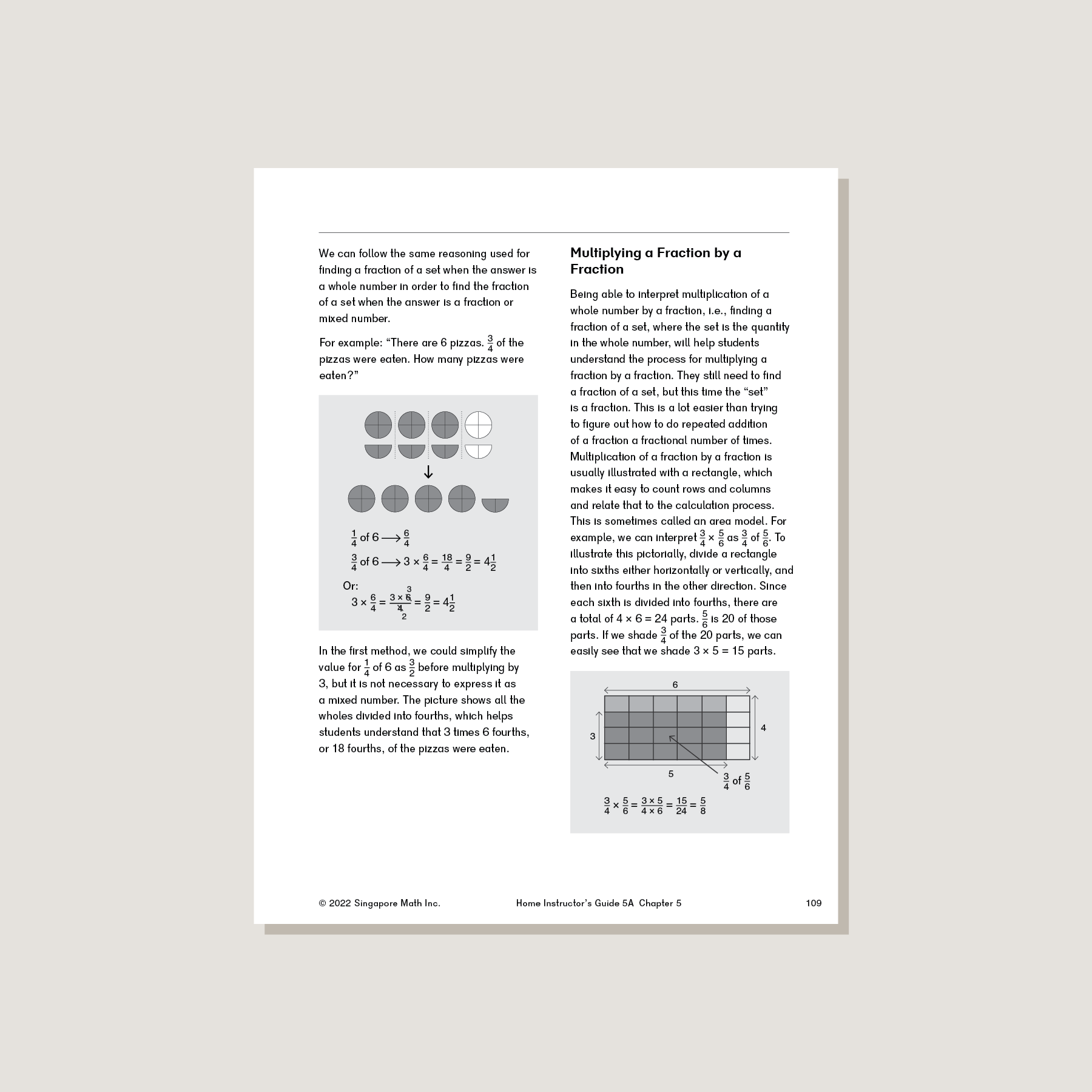 Matho Hom Dimensions Math Home Instructor's Guide 5A – Singapore Math Inc.