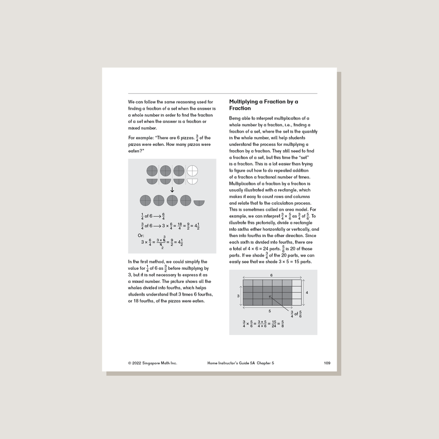 Dimensions Math Home Instructor's Guide 5A