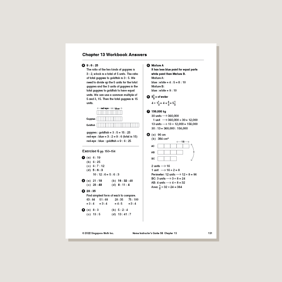 Dimensions Math Home Instructor's Guide 5B – Singapore Math Inc.