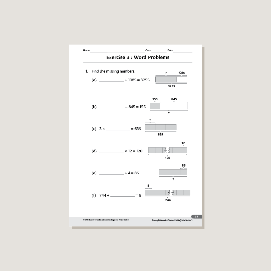 Exercises Math 5p Extra Practice Standards Edition Grade 5