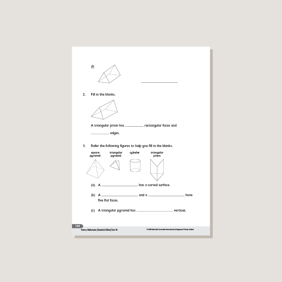 Mdis Test Questions Math Standards Primary Mathematics Standards Edition Tests 4A - Blemished