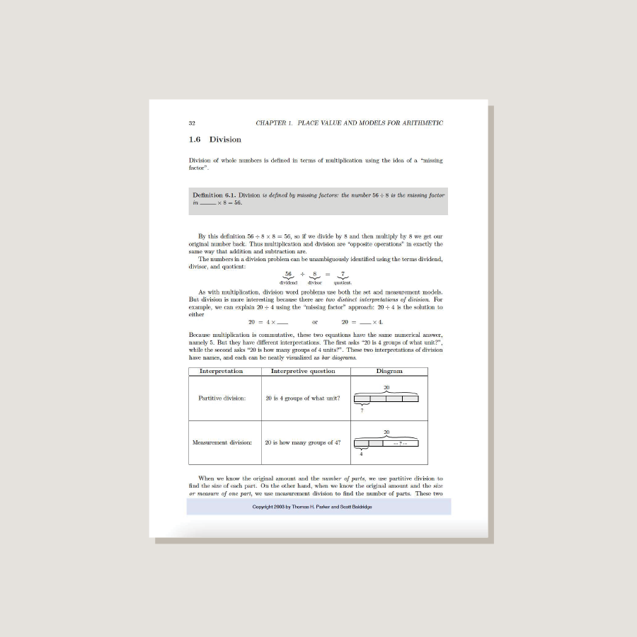 Elementary Mathematics for Teachers