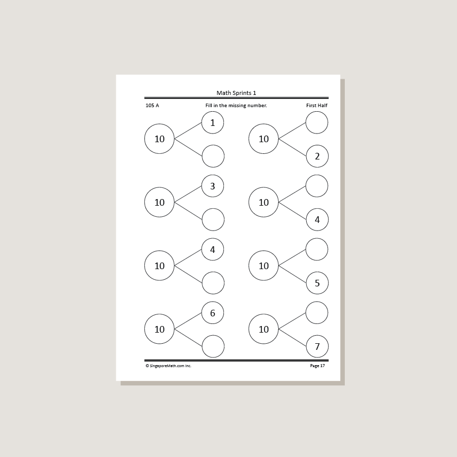 Math Sprints Workbook 1 - Blemished